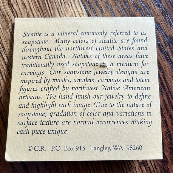 Soapstone Carved Turtle Pin/Pendant 2” - Picture 3 of 3